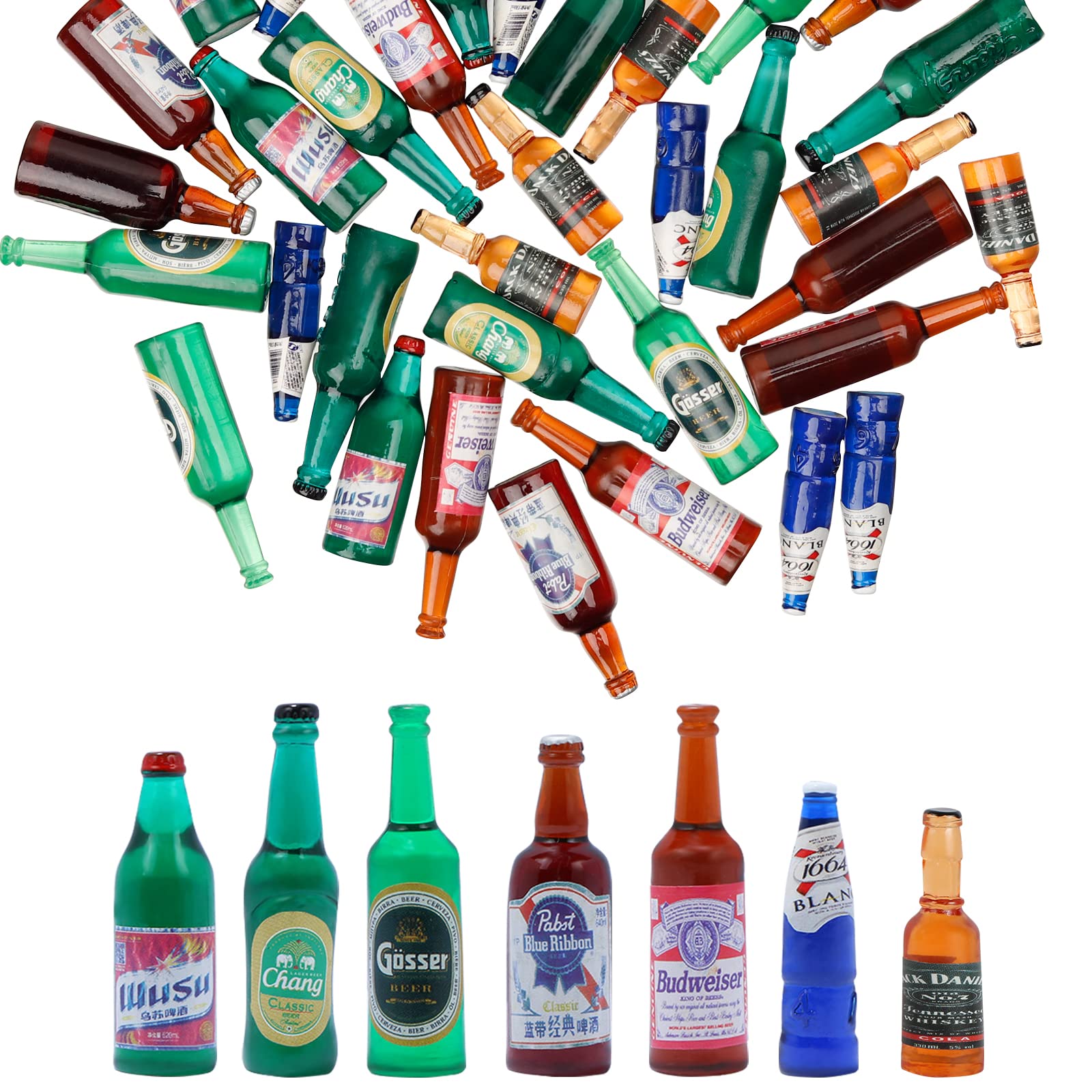 Amazon.co.jp: BENBO ビールミニチュアフィギュア 42個 ミニビール